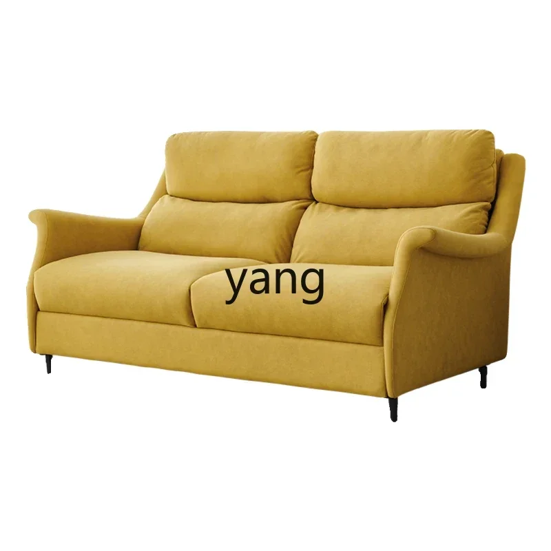 LHH  Cream Wind Technology Cloth Sofa Bed Study Folding Flip Sofa Dual Use