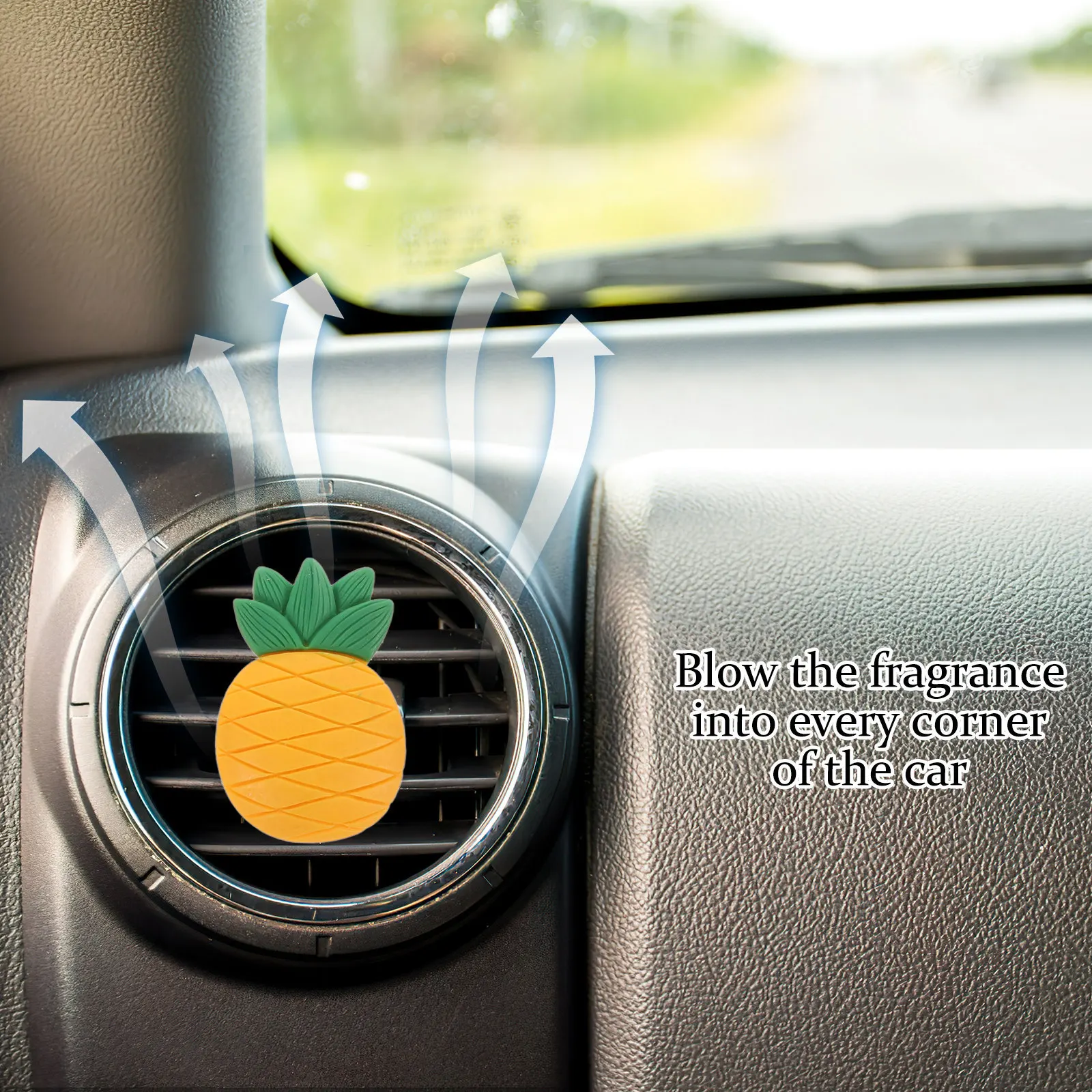 

2pcs 3D Realistic Food Design Car Air Vent Clips Cute Accessories For Women Long-Lasting Fragrance Freshener Adjustable For All