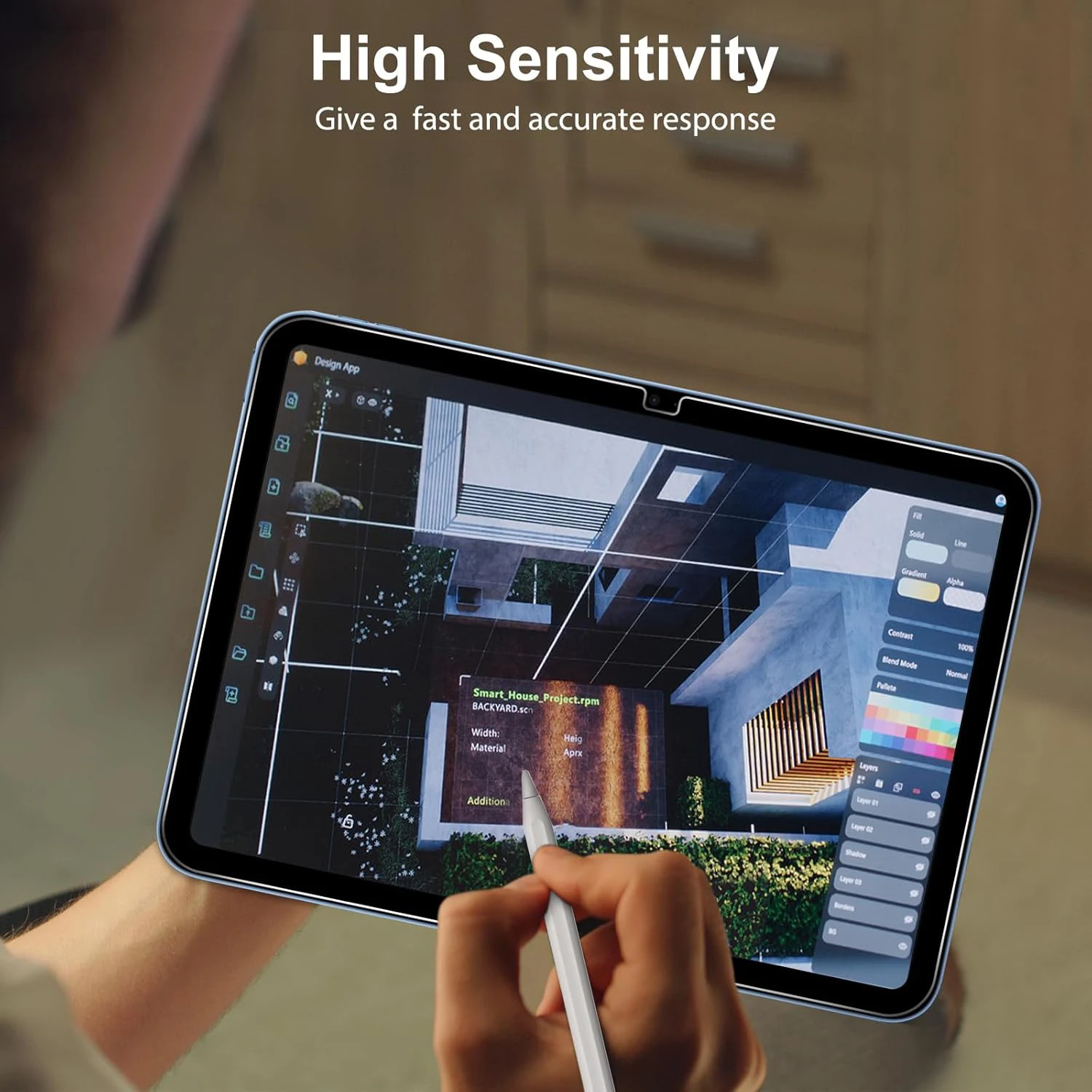 2-piece screen protector for iPad A16 11th/10th generation (2025/2022 model), tempered glass film with anti-shatter feature, eas 5