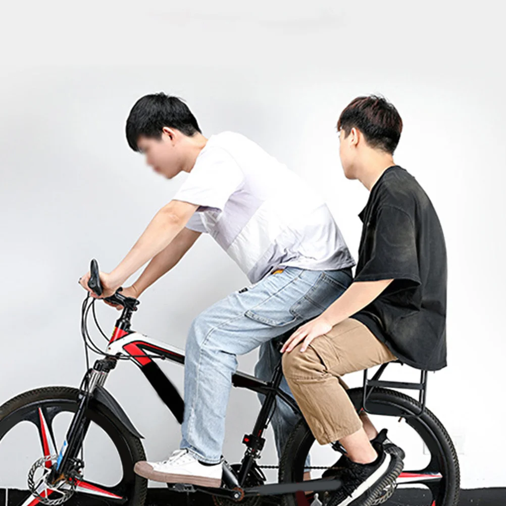 1pc 自転車リアラック プレミアムアルミニウム合金 強力な積載荷重の荷物キャリア マウンテンロード折りたたみ自転車用 耐久性のある貨物