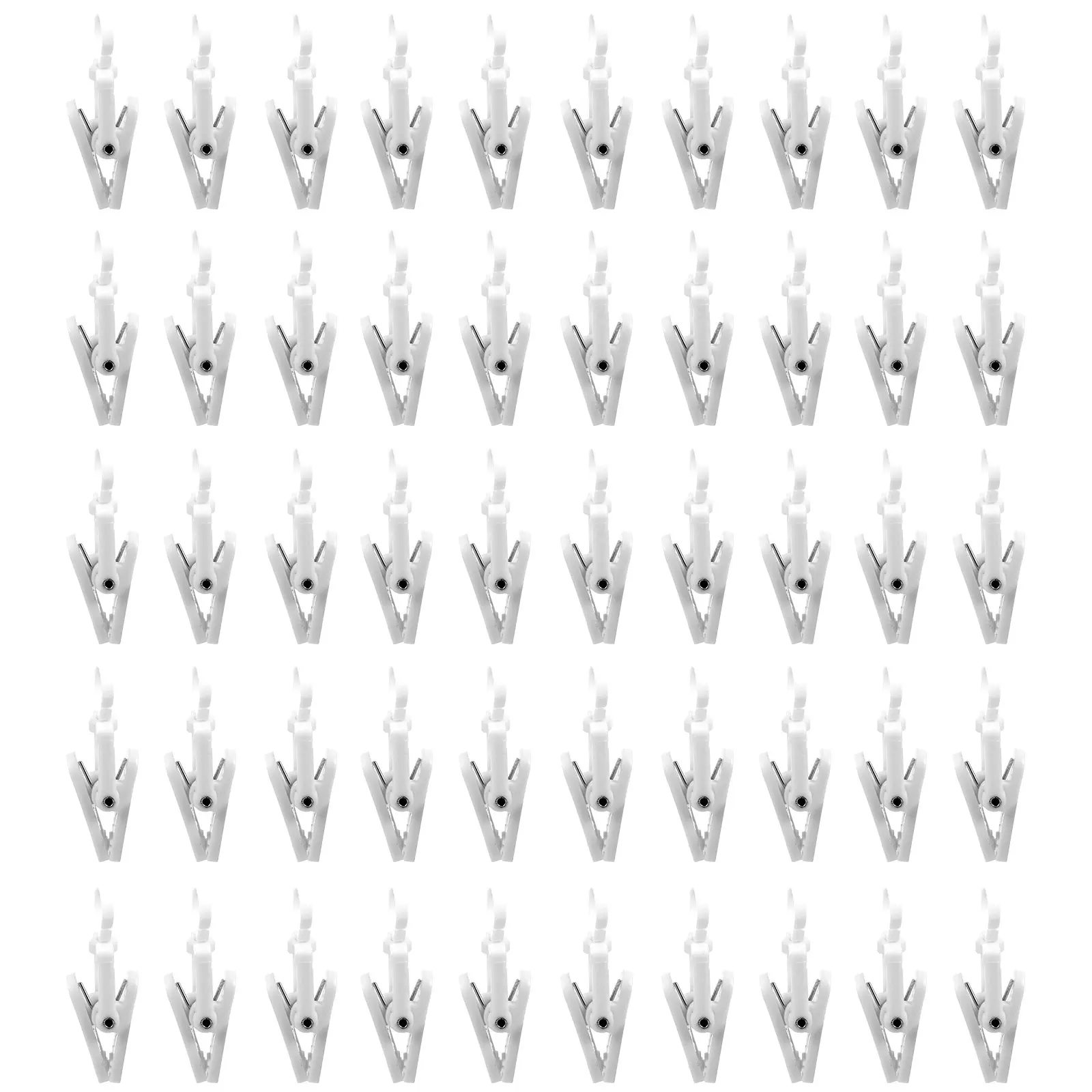 

50Pcs Plastic Hooks 360Degree Rotatable Multifunctional Clever Swivel Clips for Home Office Workshop Bath Laundry Garage