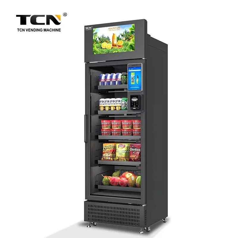 TCN Single Smart Cooler Vending Machine Fresh Food Smart Fridge Vending Machine Cheap