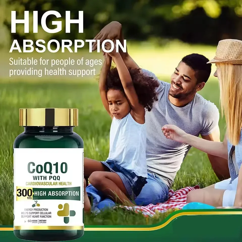 CoQ10 capsule, heart health, energy improvement, dietary supplement, health food freight free