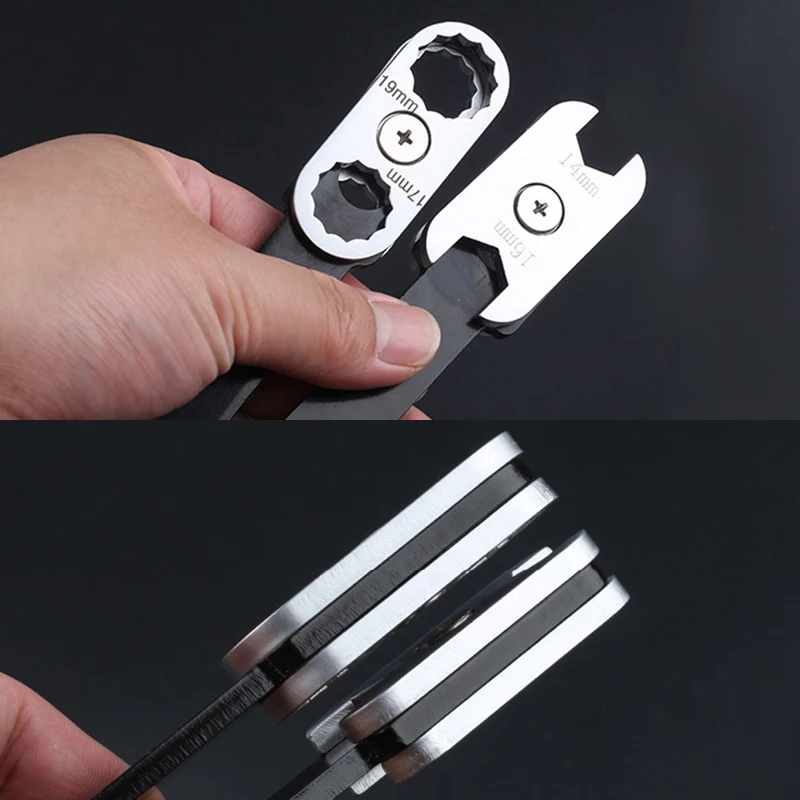 المهنية 360 °   مفتاح ربط الدوران: 8، 10، 12، 16، 19 مم متري، تصميم 8 في 1 لإصلاح المنزل والسيارات بكفاءة