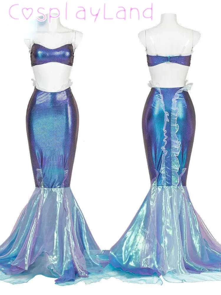 

Women Mermaid Tail Costume Sequined Skirts Halloween Party Cosplay Princess Dress Mermaid Sequins Tail Skirt Sexy Fancy Dress