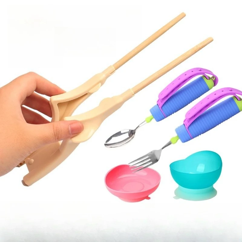 

Rehabilitation Training Fork Spoon Bowl Plate Chopsticks Assist Anti-tremor Hand Disability Elderly Stroke Hemiplegic Patients