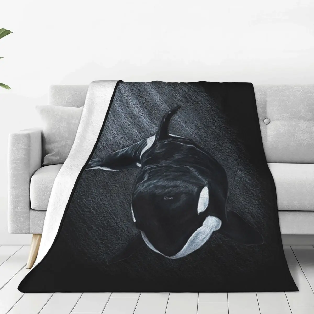 

White Whale - Orca Blankets Fleece Super Soft Sofa Throw Blankets For Couch Bedding Outdoor Throws Bedspread Quilt