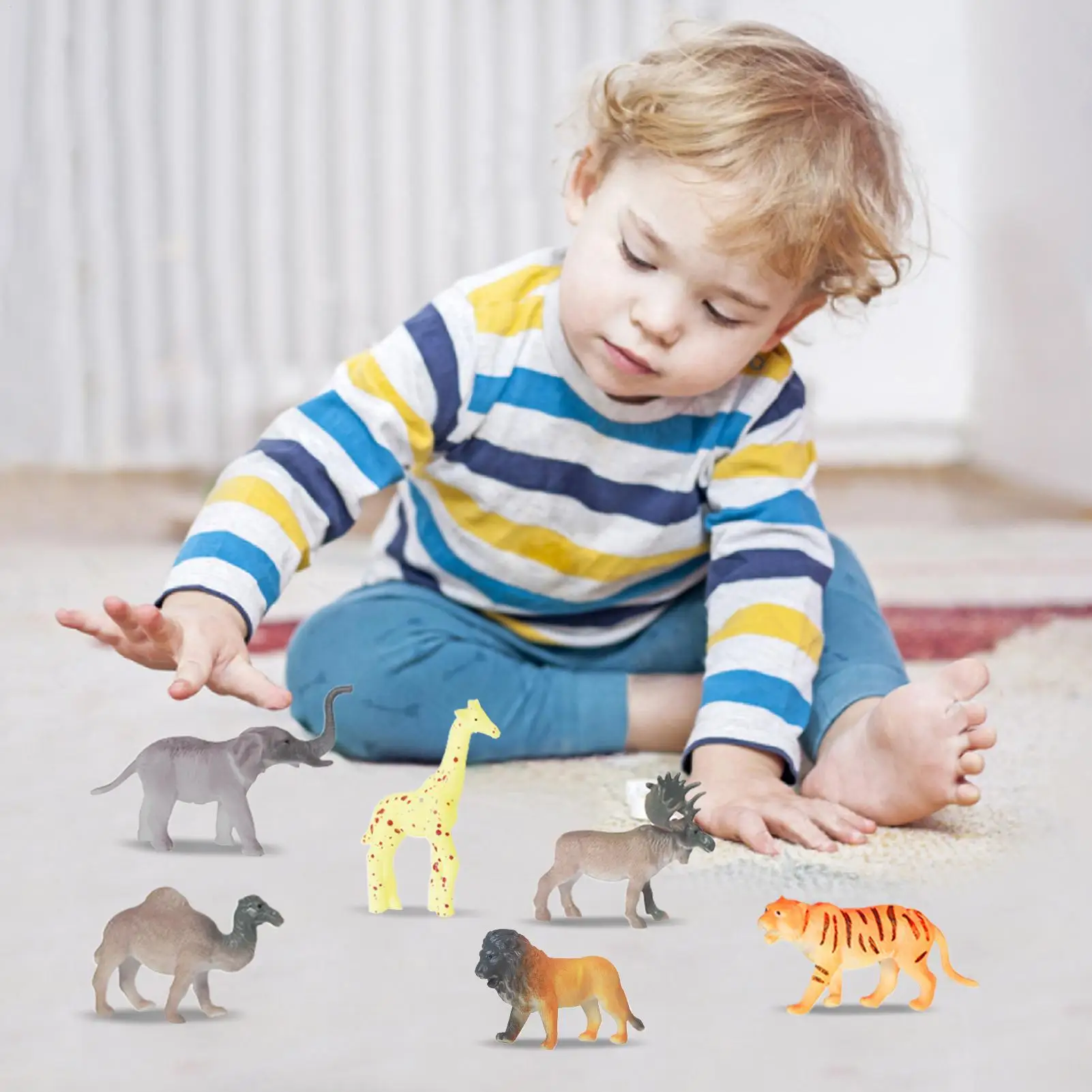 Color Changing Animals 6-Piece Color Change Animal Toddler Bath Toys Interactive Games Figures For Boys Girls Learning School
