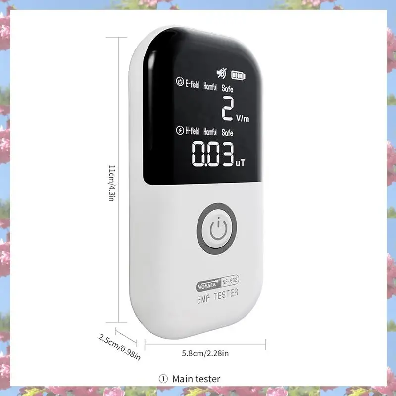 NOYAFA NF-602 เครื่องตรวจจับรังสีแบบใช้มือถือเคาน์เตอร์ Geiger EMF Meter เครื่องทดสอบรังสีแม่เหล็กไฟฟ้าเครื่องตรวจจับรังสีแม่เหล็ก
