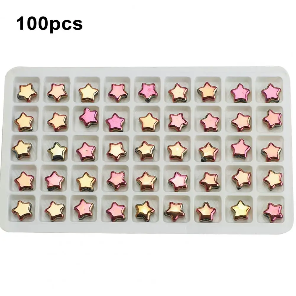Star-shaped Glass Beads for Jewelry Making Colorful Glass Star Beads Versatile Diy Jewelry Making Crafts for Keychains