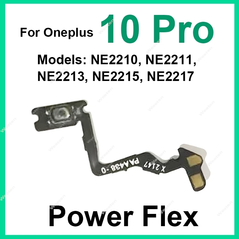 On Off Power Volume Side Button Flex Ribbon For Oneplus 1+ 10 Pro Power Volume Flex Cable With Fixed Sheet Repair Parts