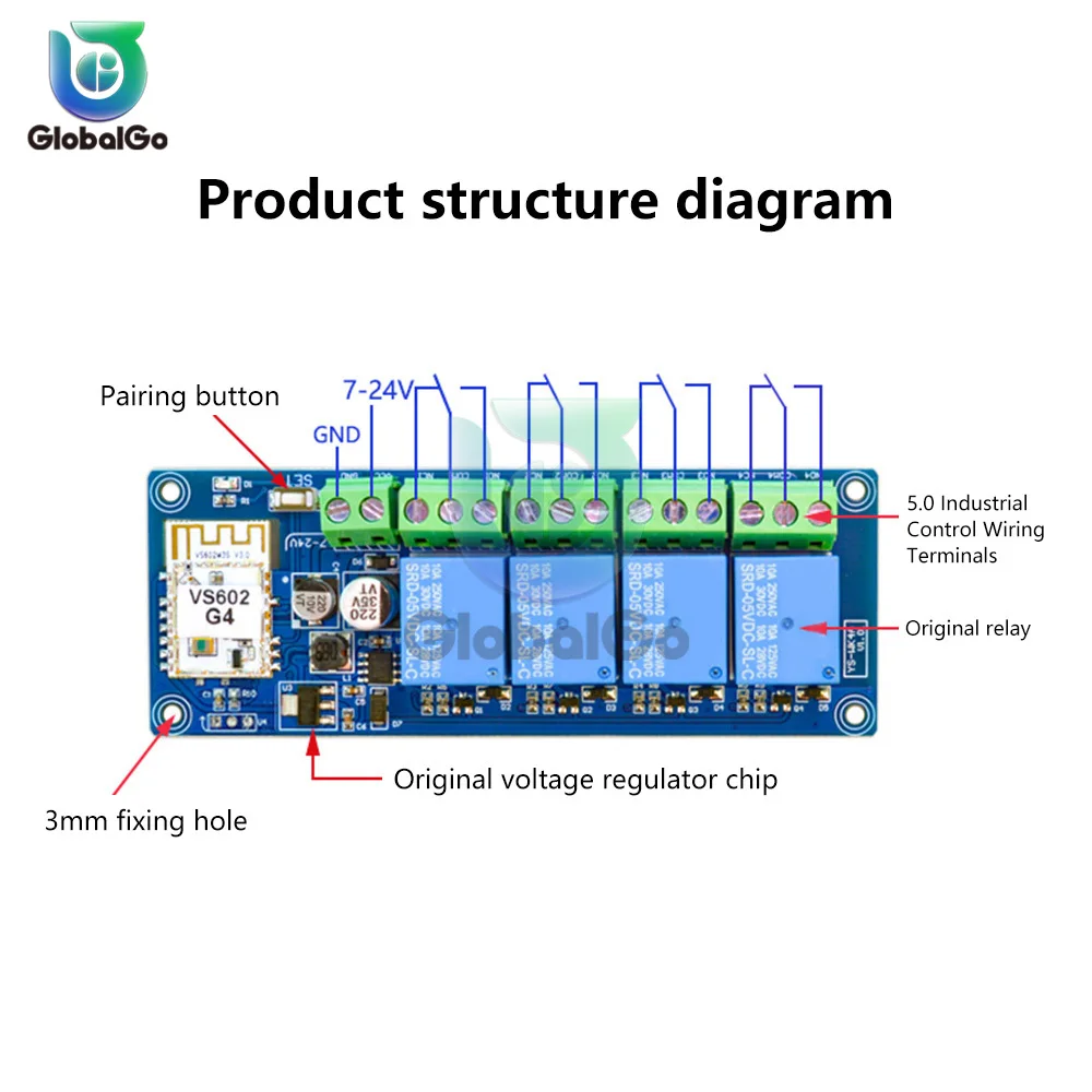 Ewelink WiFi Remote Control Switch Bluetooth Dual Mode Wireless Relay Module 1/2/3/4 Channel DC 7-24V Smart Home Automation