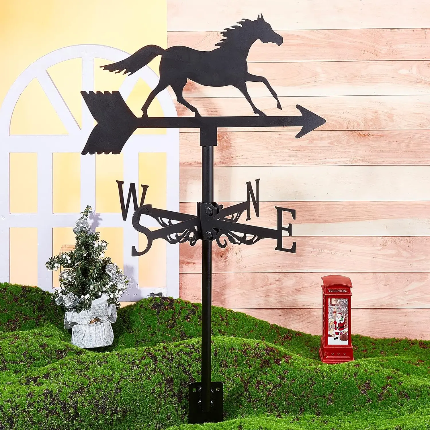 

Iron Art Black Steed Vane, Outdoor Roof Garden Decoration, Simulated Animals, Waterproof Decorative Household Items, Farm Signs