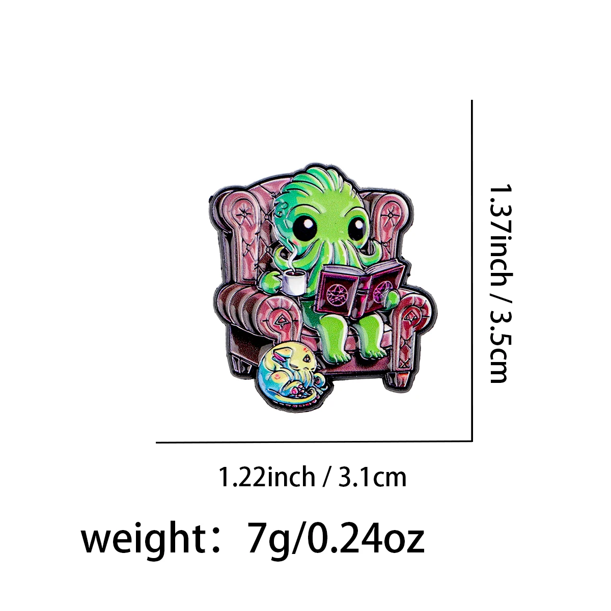 Monster Enamel Pin Cute Octopus Brooch Pines Lapel Pins Badge on Backpack Clothing Accessories Retro Jewelry Friends Gifts