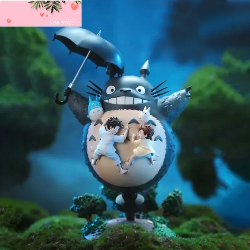 

19cm Hayao Miyazaki Animel Peripheral Totoro Desktop Ornaments PVC Action Figure Statue Model Collection Decoration Toys Gift