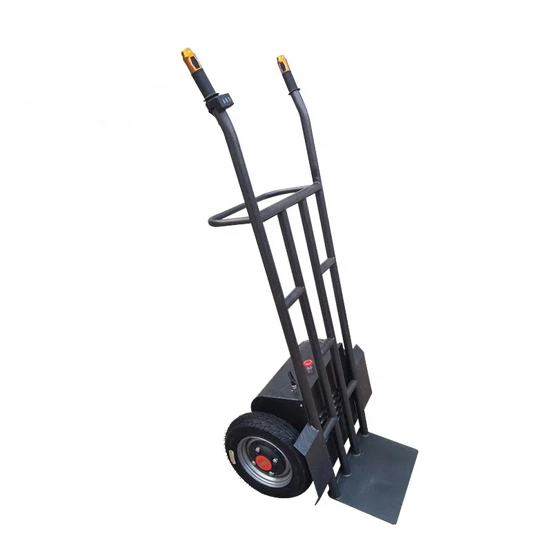 

electric hand truck cargo moving cart with two wheels battery powered sack hand truck