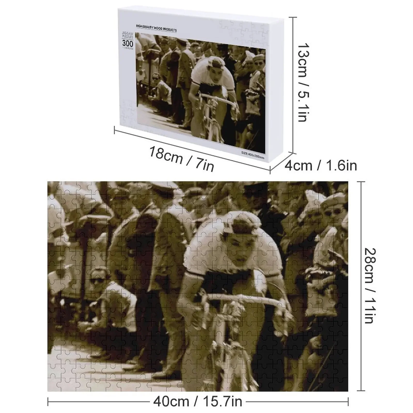 GIRO d ITALIA: Vintage 1968 Eddie Merckx Victory Print Jigsaw Puzzle Custom Gift Custom Wooden Gift Puzzle