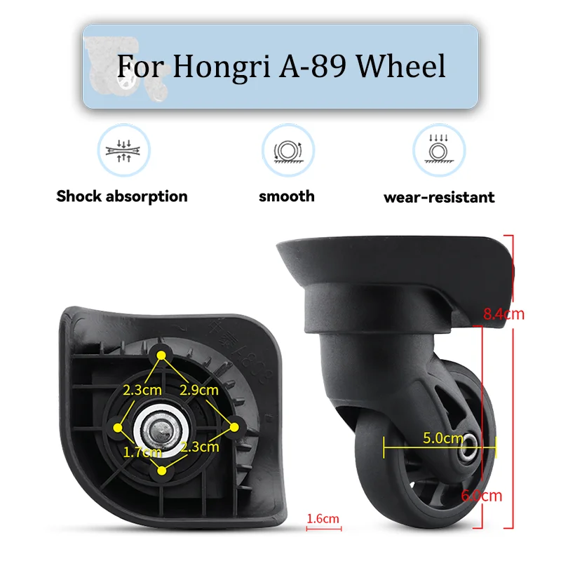 

For Hongri A-89 Universal Wheel Replacement Easy to Install Travel Luggage Wheel Accessories Push And Pull Smooth Silent Wear