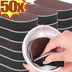 50/1PCS Magic Sponge Nano Scouring Pads Rust Remover Brush Three Layers Cleaning Emery Descaling Dish Pot Kitchen Clean Rub Pads