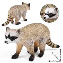 Simulation Raccoon Wildlife Animals Figures Collection Lawn Ornament Model Toy For Kids Cute Home Desk Decor Garden Statues Gift