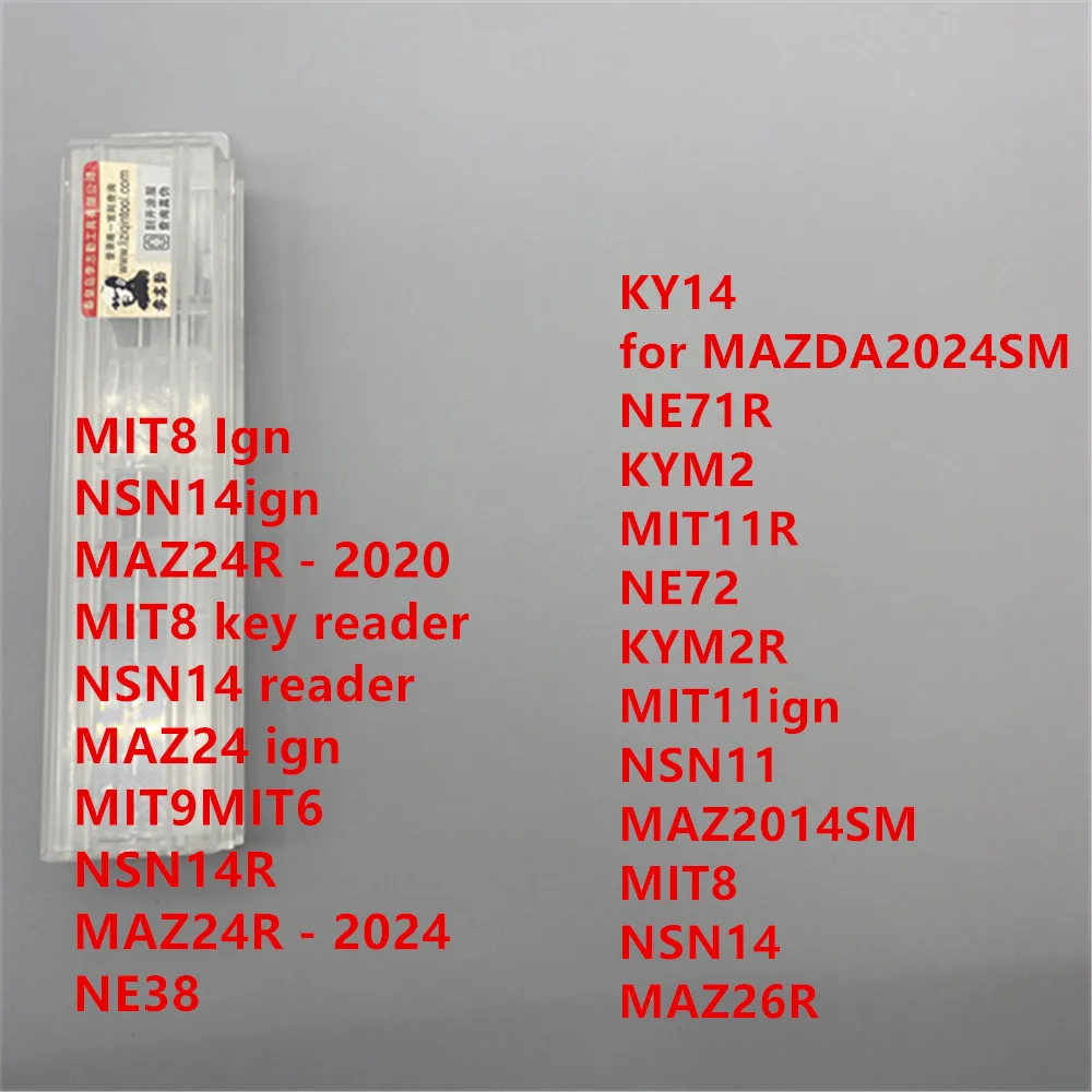 2026 Lishi 2in1 KY14 KYM2 KYM2R MAZ24 MAZ26R MIT11R MIT8 MIT9 MIT6 NE38 NE71R NE72 NSN11 NSN14 NSN14R MAZ2014 for MAZDA2024SM