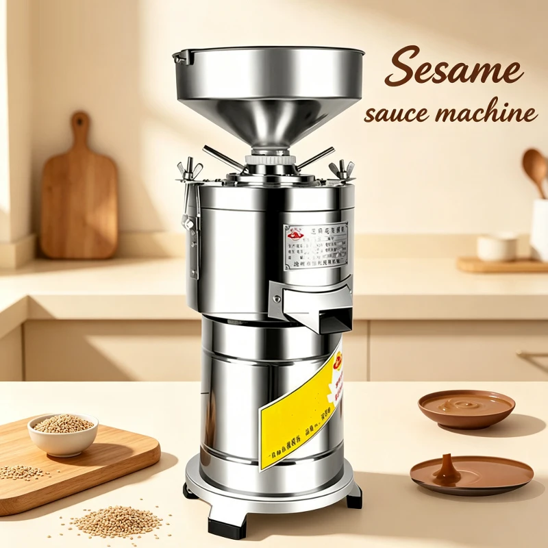 110V / 220V Peanut Butter Maker Machine Sesame Nut Crusher Stainless Steel Food Processor Sesame Butter Making Machine