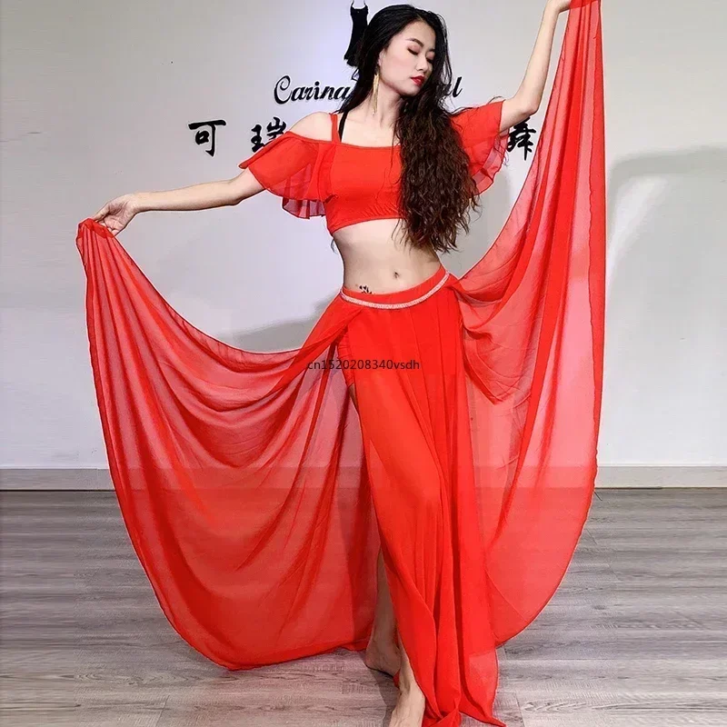 

Belly Dance Clothing Dancer Women's Set Oriental Adult Professional Top Class Dress Belly Dance Clothing