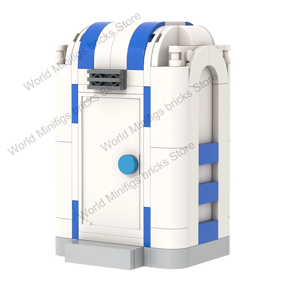 MOC مدينة شارع عرض الطوب بارك مقعد مزبلة المرحاض متوافق الشكل اللبنات أصدقاء دمى هدايا للأطفال الكبار DIY بها بنفسك #5
