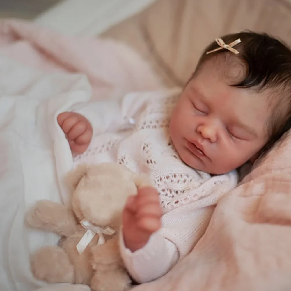 20Inch Reborn Doll Kit Avelee Popular Sleeping Baby Lifelike Unfinished Unpainted Doll Parts with Cloth Body and COA view 5