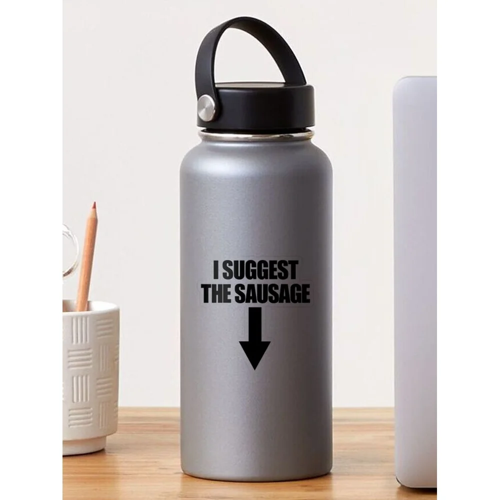 I Suggest The Sausage Inappropriate Humor Funny Adult Humor Gear Sticker for Laptop Decor Bedroom Car Cute Cartoon Art Fashionab view 4