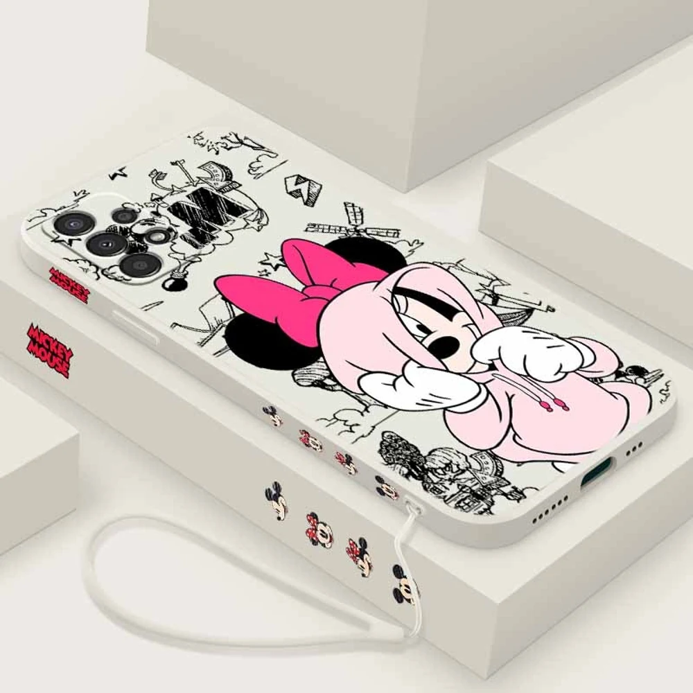 Anime Mickey Mouse For Samsung A57 A56 A55 A54 A53 A36 A34 A33 A32 A31 A27 A26 A24 A17 A16 A15 A07 A06  Phone Case