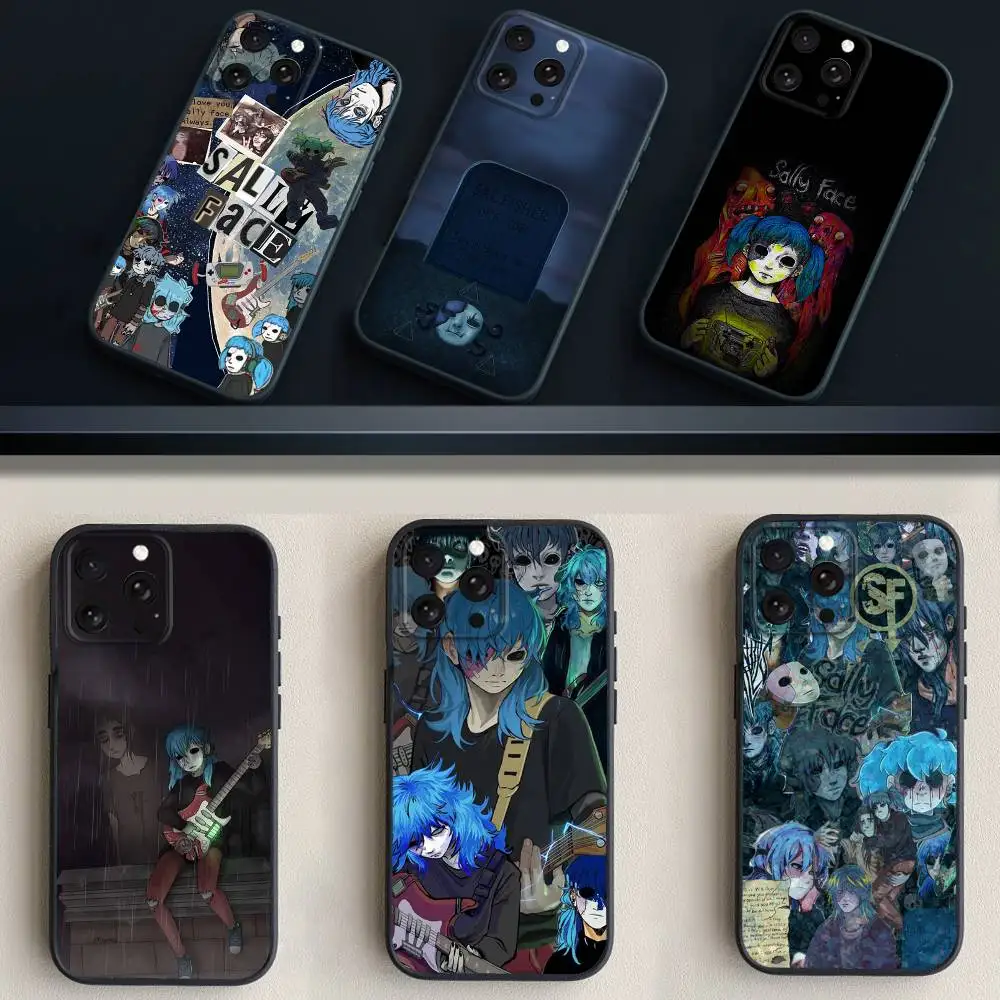 

Game S-Sally F-Face Phone Case For iPhone 17,16,15,14,13,12,11 Plus,Pro Max,XS,X,XR,SE,Mini,8,7,Soft Silicone Black Cover