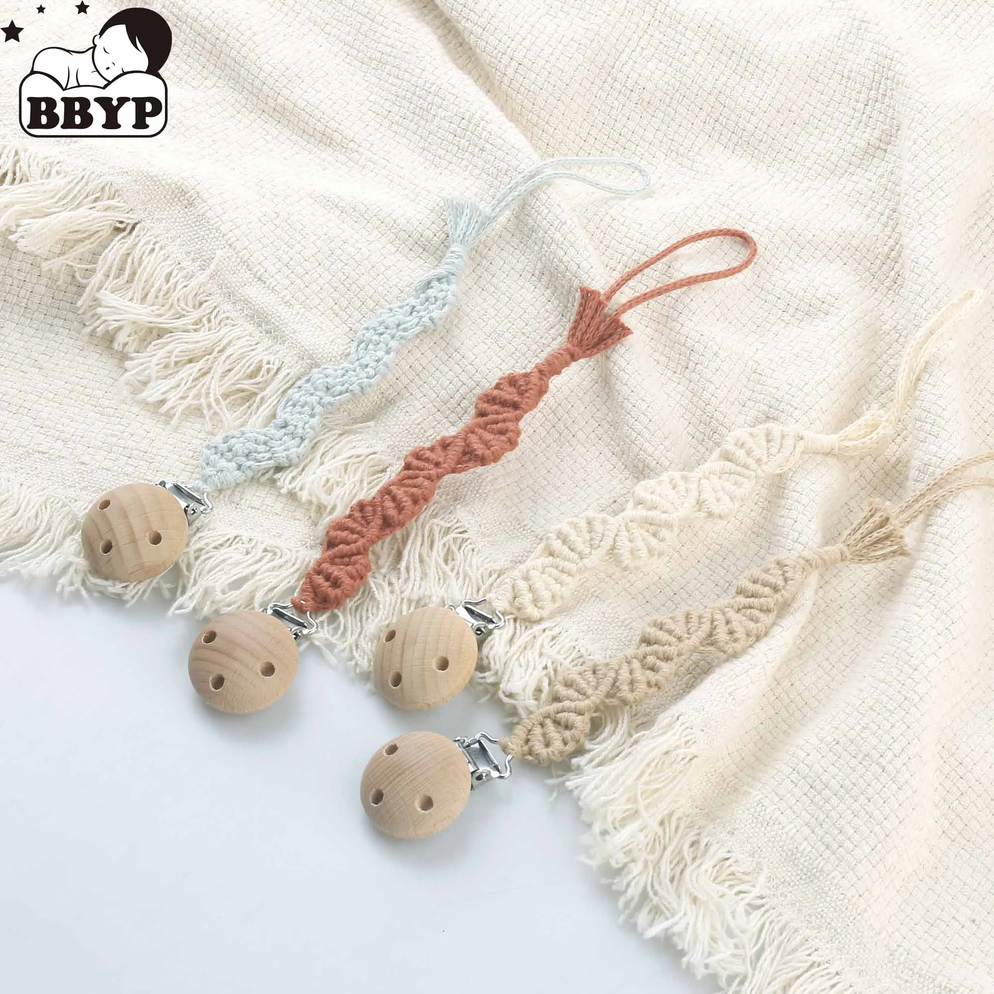 Baby Pacifier Clip - Safe and non-toxic teething clip, suitable for newborn's cute photo props and baby shower gifts