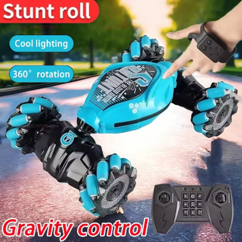 

4WD трюковый дрифт-автомобиль со светодиодной подсветкой, электрические детские игрушки с дистанционным управлением, индукционная деформация жестов, поворотный радиоуправляемый автомобиль для детей