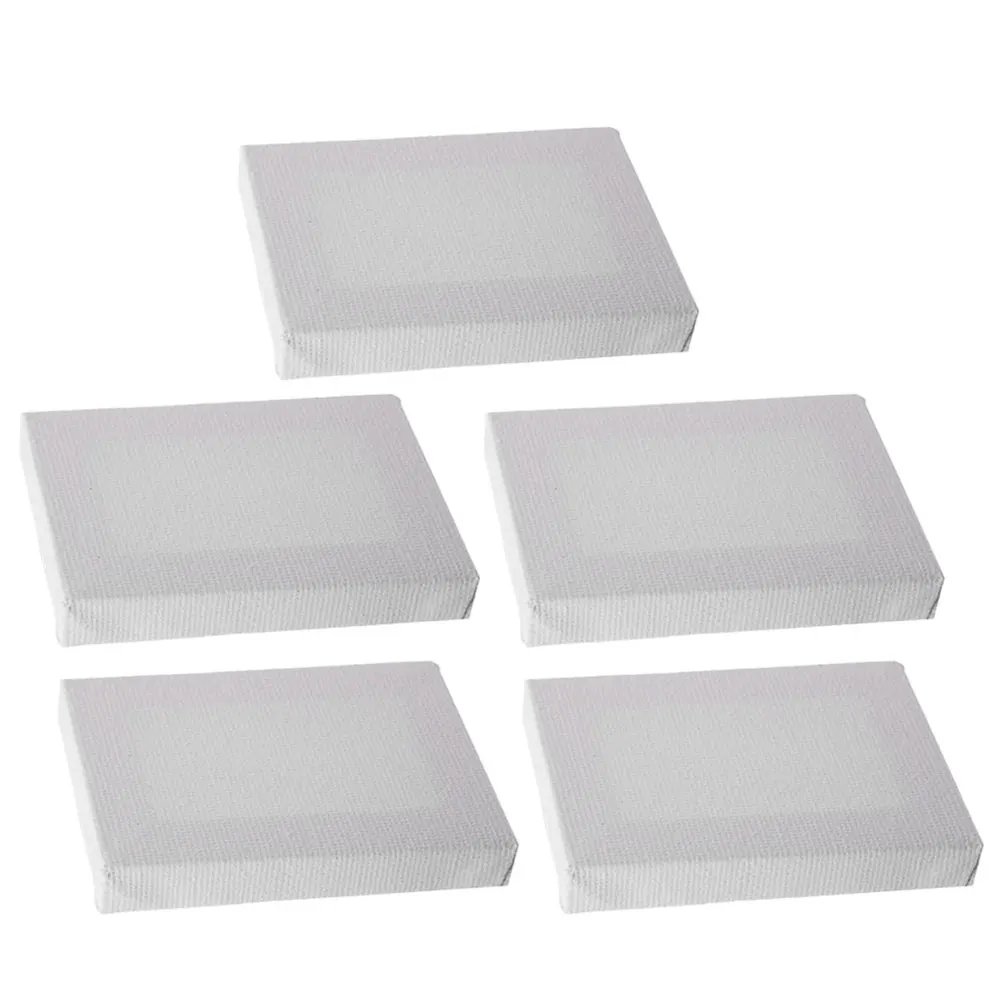 

5 Pcs Oil Painting Frames White Canvas Boards 7x9 Dye Wood Square Canvas Boards Shape DIY Supplies Portable Tools