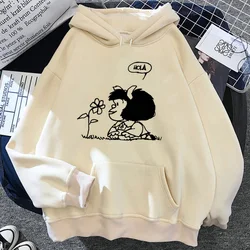 Mafalda hoodies women graphic long sleeve top sweat y2k clothing women streetwear sweatshirts