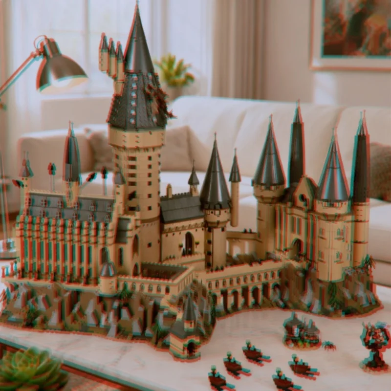 2026 New In Stock Hogwarts Castle Building Blocks Set Classic Magic School Model Diy Assembly Desktop Display Ornament Popular view 4