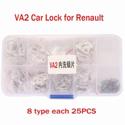 200Pcs Car Lock Plate For VA2 Car Locks Repair Accessories Car Lock Reed For Renault Inner Auto 8 type each 25PCS