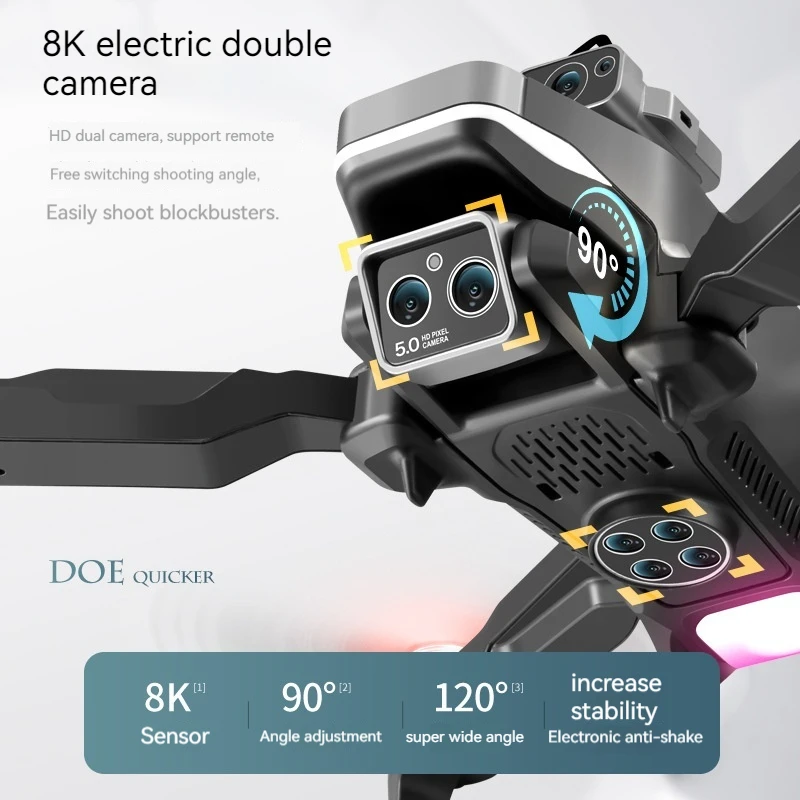 2023 nuova fotocamera 8K HD Mini Drone 4k evitamento ostacoli professionale WIFI FPV pieghevole RC Quadcopter telecomando Dron regalo giocattolo