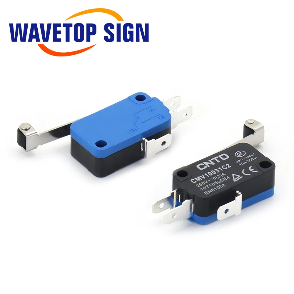 WaveTopSign ขนาดเล็กจํากัด CMV1003C12 Momentary Micro Switch ยาวสําหรับ CO2 เลเซอร์ตัดเครื่องเปลี่ยน CMV103D