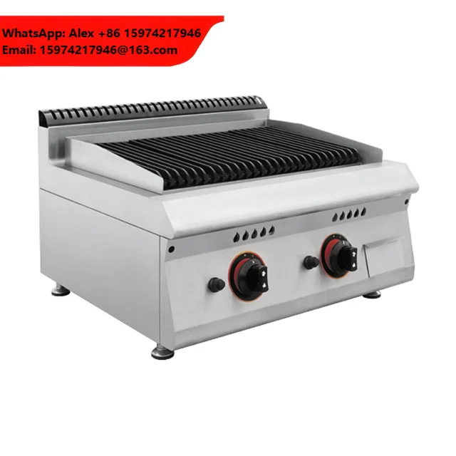 High Quality Portable Indoor BBQ Grill Counter Top Gas Lava Rock Tabletop Volcanic Stone Durable Steel And Metal For Kitchens