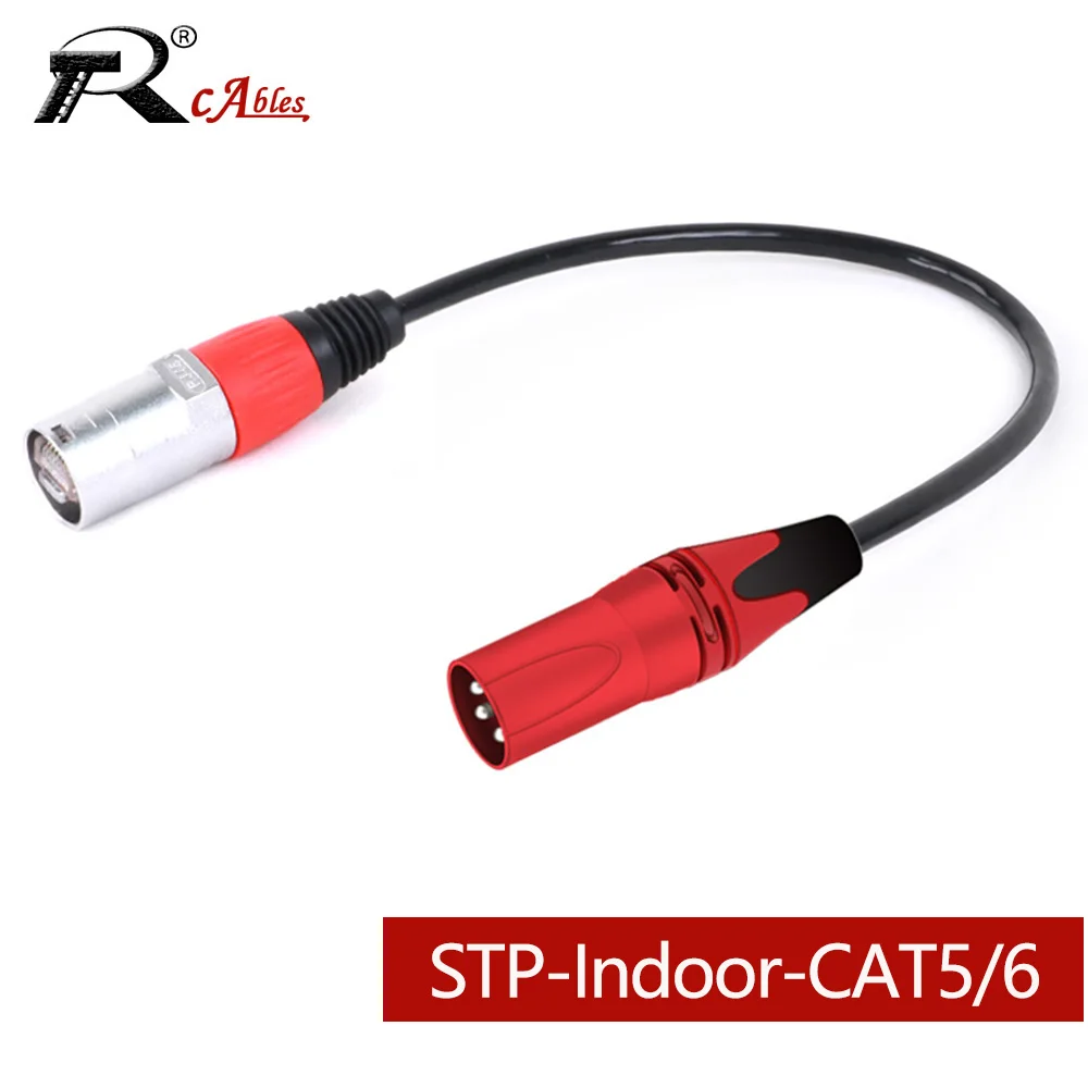 

RJ45 Cat5/5e/6 Ethernet Cable,3Pin XLR Male to STP RJ45 Male Network Connector Extension Cable for Amplifier CON Controllers