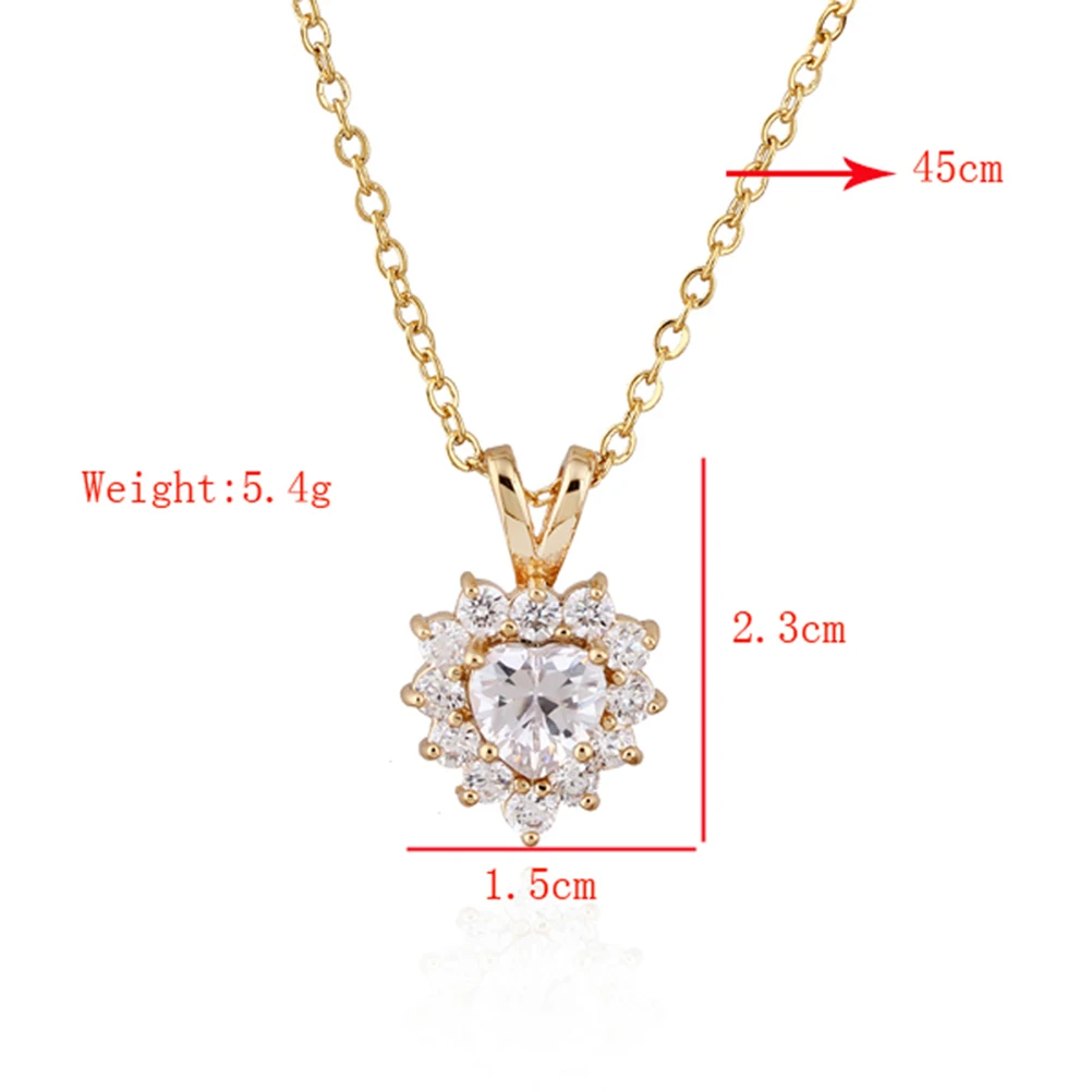 

Heart Shaped Necklace Women Temperament Hollow Out Pendant Elegant Women Temperament Necklace Alloy Jewelry Sturdy Chain