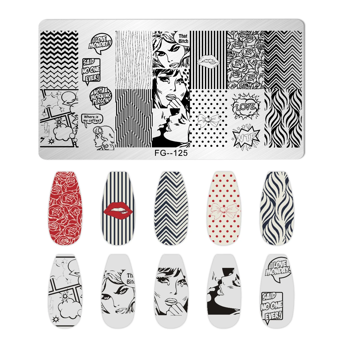 Cartoon haracter Nail Stamping Plates Tiger Zebra Leopard Print Stainless Steel Manicure Stencil Nail Art Templates Stamp Tools