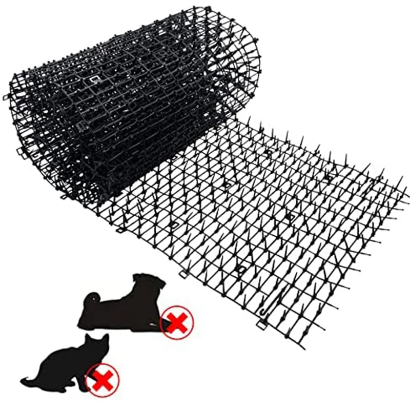 Plastic Cat Scat Mat With Spikes,Digging Cat Deterrent Devices Prickle Strips Roll Anti Kitten Stopper Training Network