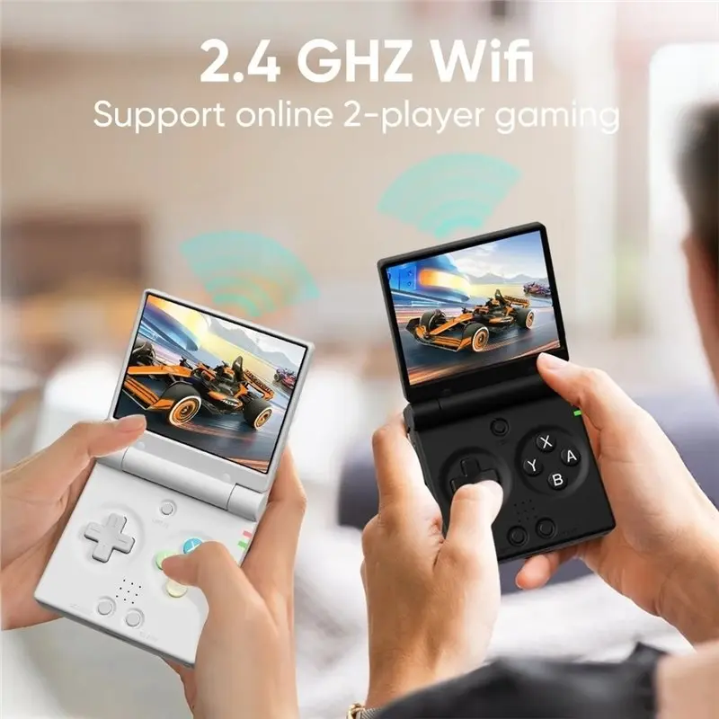 B50B-MINI FLIP Handheld Game Players 2.8'' IPS Screen Linux System Video Game Consoles Case Gamer Dual Analog Stick view 2