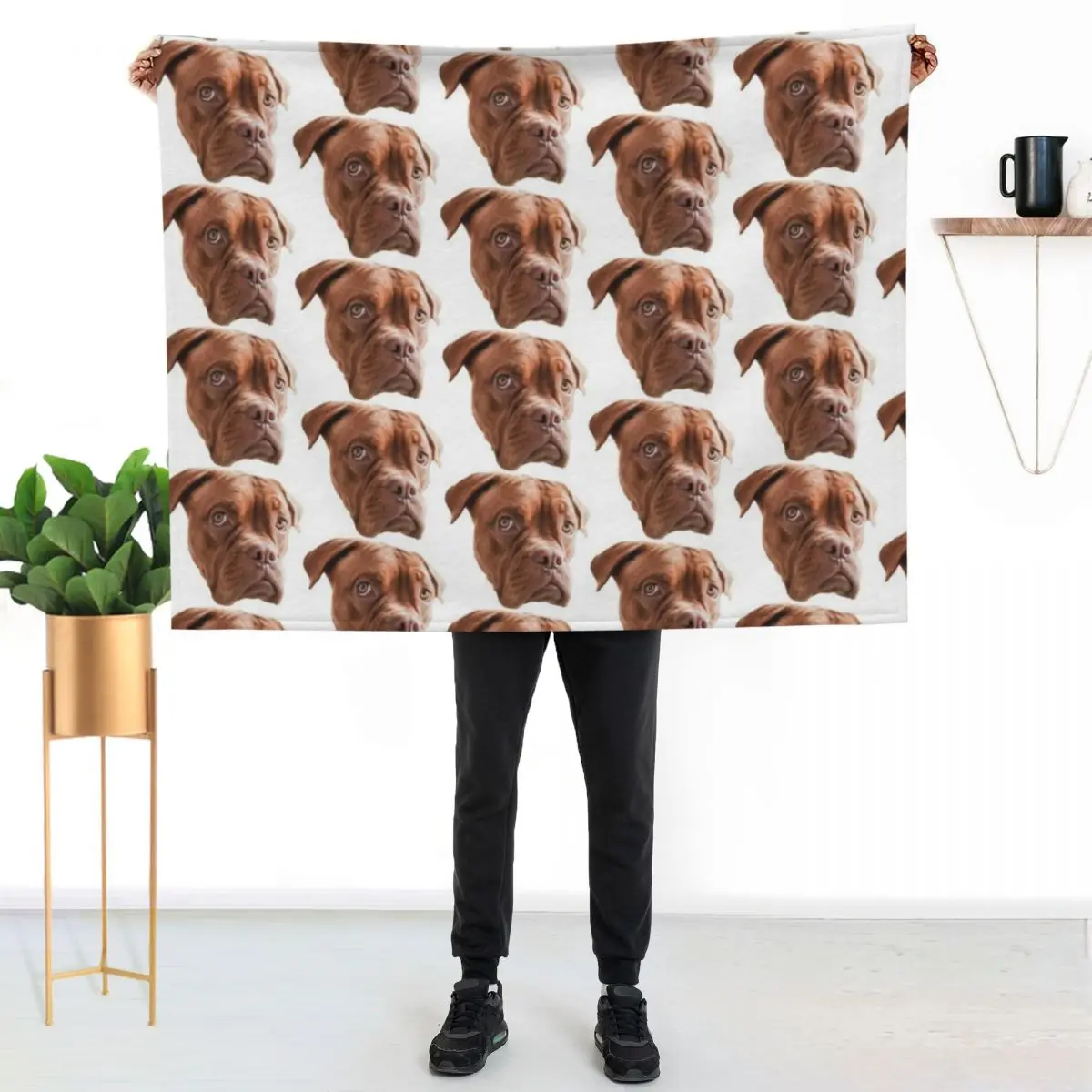 Cobertor mélanclico Dogue de Bordeaux, cobertor quente multiuso para sala de estar e quarto