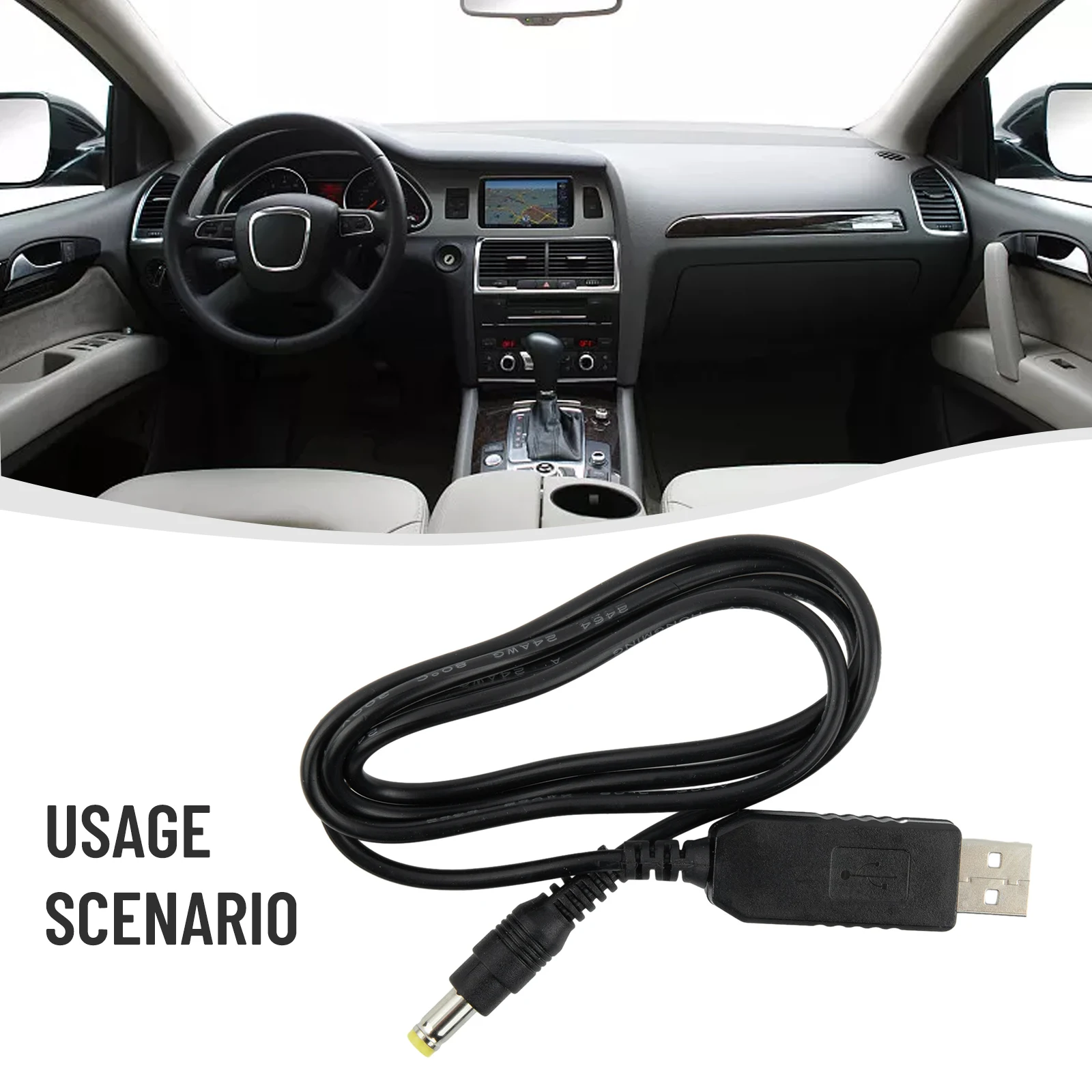 1PC USB Charger Cable Only For Car Vacuum Cleaner USB Charging Cable Wire R6053 USB Power Boost Line Converte