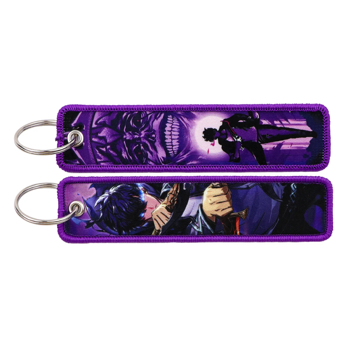 المطرزة مفتاح العلامات المفاتيح لسيارة الدراجات النارية كول أنيمي أرقام كيرينغ الرجال النساء حامل مجوهرات الأزياء والاكسسوارات 1 قطعة