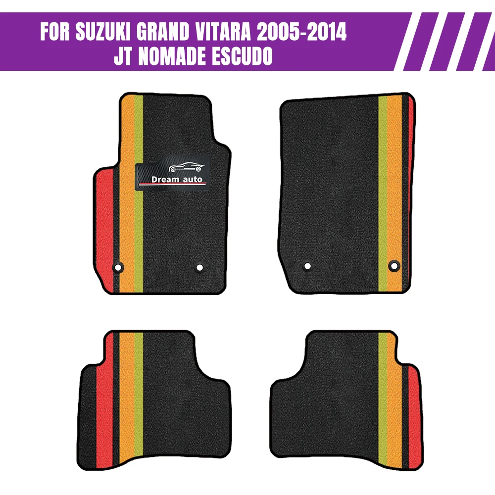 

Custom Car Floor Mats For Suzuki Grand Vitara 2005-2014 JT Nomade Escudo Waterproof Auto Carpets Foot Coche Accessorie